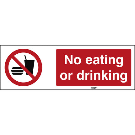 ISO Safety Sign  No eating or drinking