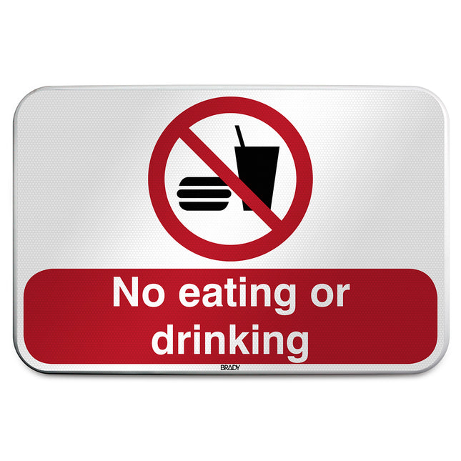 ISO Safety Sign  No eating or drinking