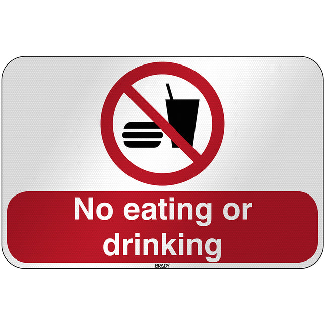 ISO Safety Sign  No eating or drinking