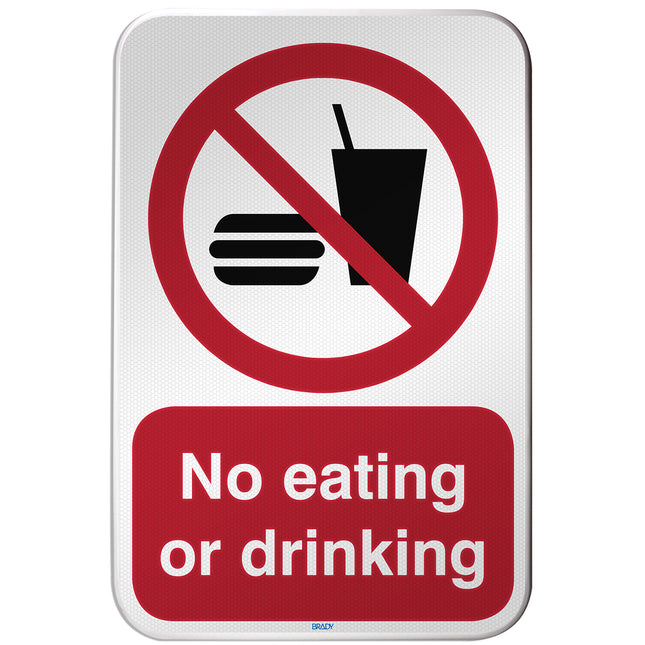 ISO Safety Sign  No eating or drinking