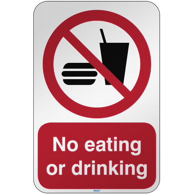 ISO Safety Sign  No eating or drinking