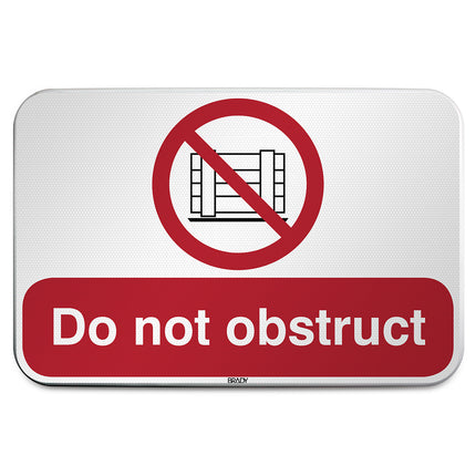 ISO Safety Sign  Do not obstruct