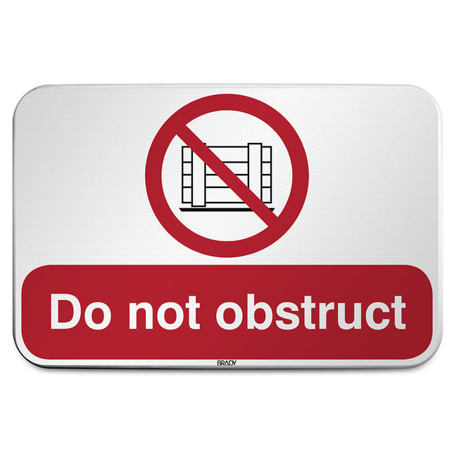 ISO Safety Sign  Do not obstruct
