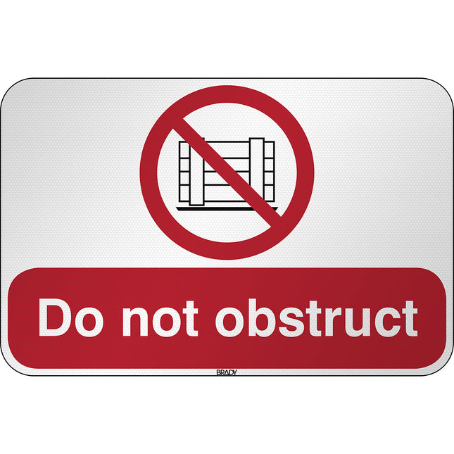 ISO Safety Sign  Do not obstruct