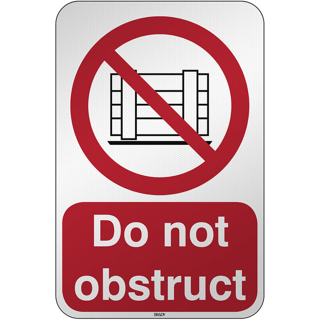 ISO Safety Sign  Do not obstruct