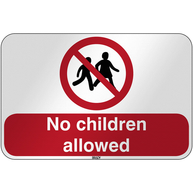 ISO Safety Sign  No children allowed