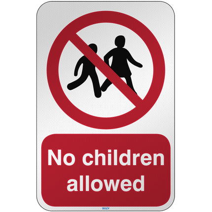ISO Safety Sign  No children allowed