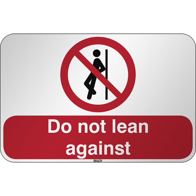 ISO Safety Sign  No leaning against