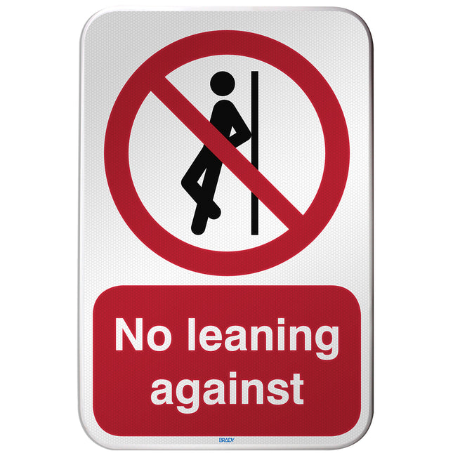 ISO Safety Sign  No leaning against