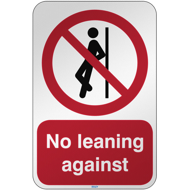 ISO Safety Sign  No leaning against