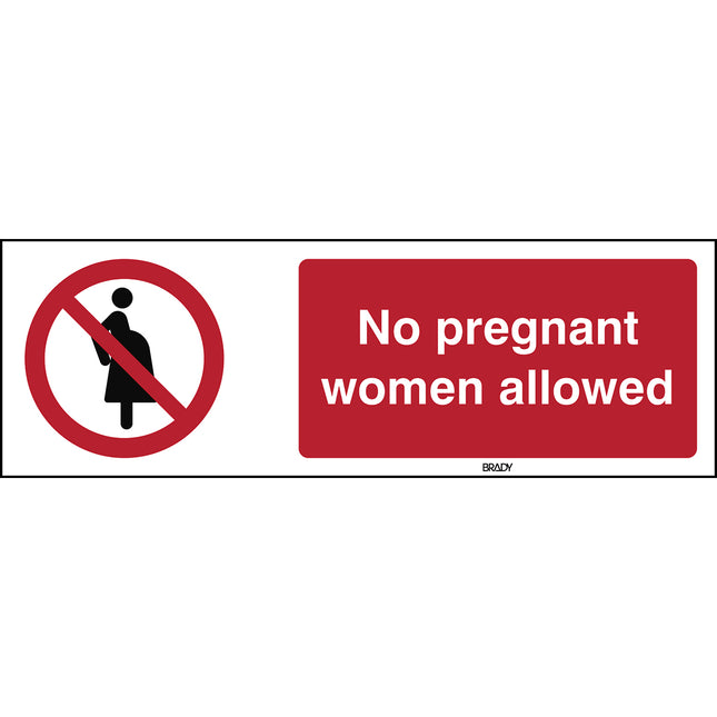 ISO Safety Sign  Not for pregnant women
