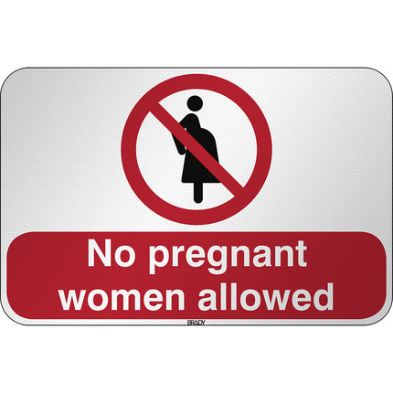 ISO Safety Sign  Not for pregnant women