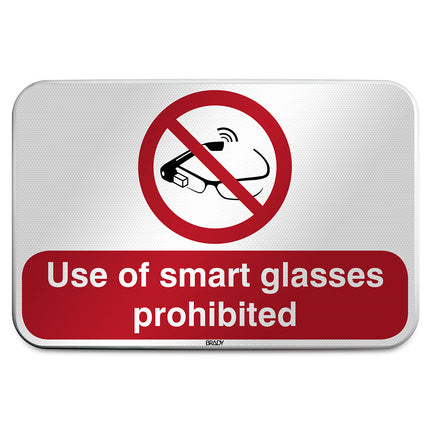 ISO Safety Sign  Use of smart glasses prohibited