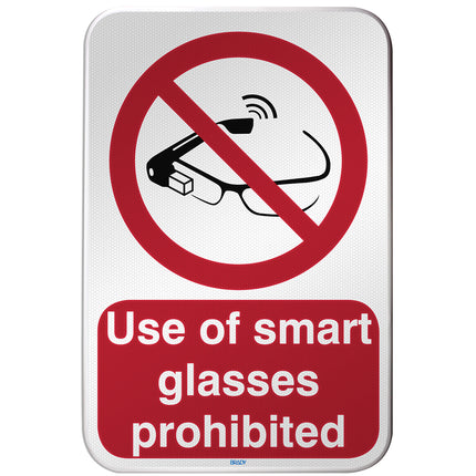 ISO Safety Sign  Use of smart glasses prohibited