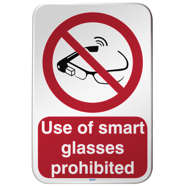 ISO Safety Sign  Use of smart glasses prohibited