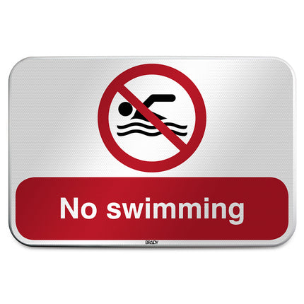 ISO Safety Sign  No swimming