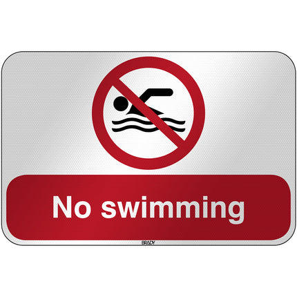 ISO Safety Sign  No swimming