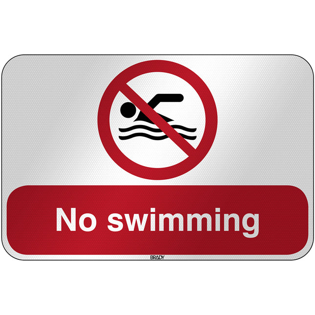 ISO Safety Sign  No swimming