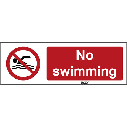 ISO Safety Sign  No swimming