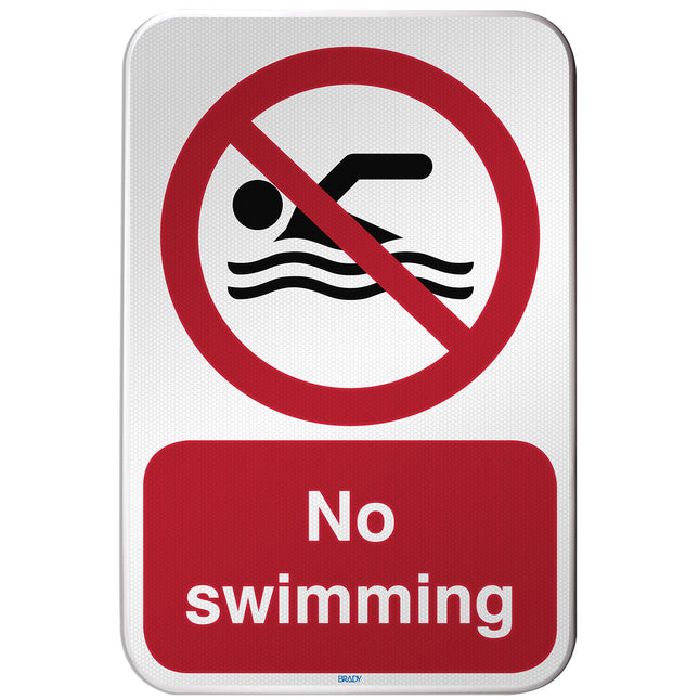 ISO Safety Sign  No swimming