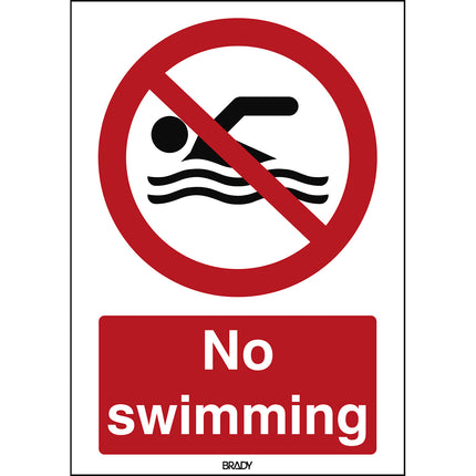 ISO Safety Sign  No swimming