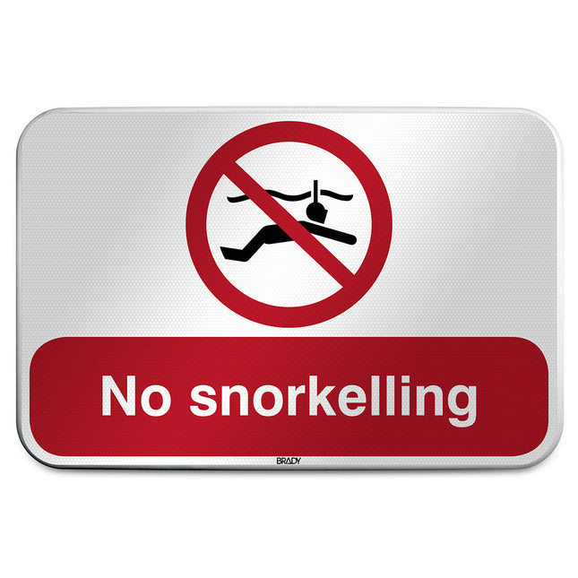 ISO Safety Sign  No snorkelling