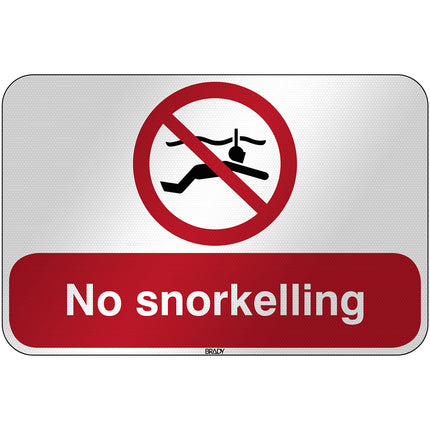 ISO Safety Sign  No snorkelling