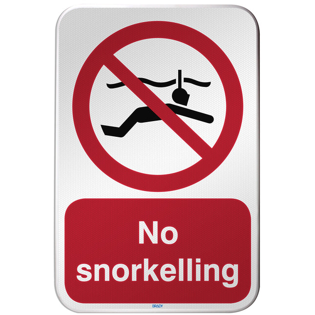 ISO Safety Sign  No snorkelling