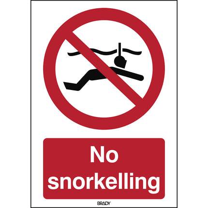 ISO Safety Sign  No snorkelling