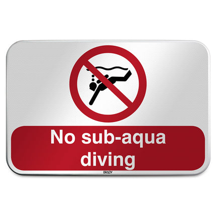 ISO Safety Sign  No subaqua diving