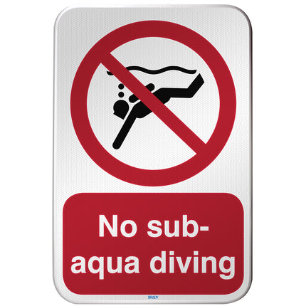 ISO Safety Sign  No subaqua diving