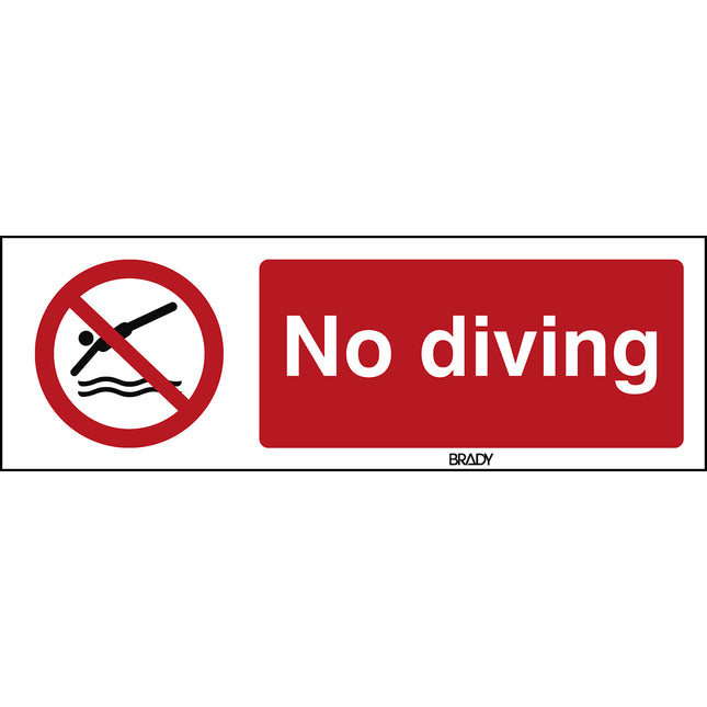 ISO Safety Sign  No diving