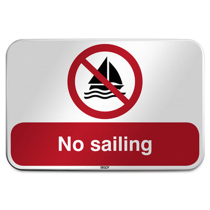 ISO Safety Sign  No sailing