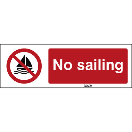 ISO Safety Sign  No sailing