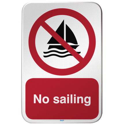 ISO Safety Sign  No sailing