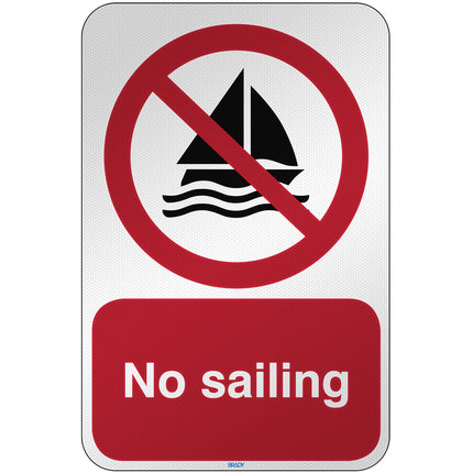 ISO Safety Sign  No sailing