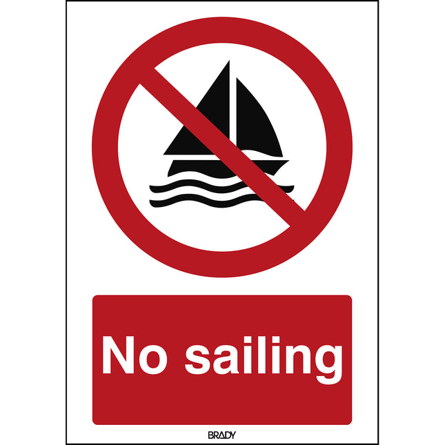 ISO Safety Sign  No sailing