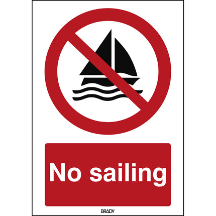 ISO Safety Sign  No sailing