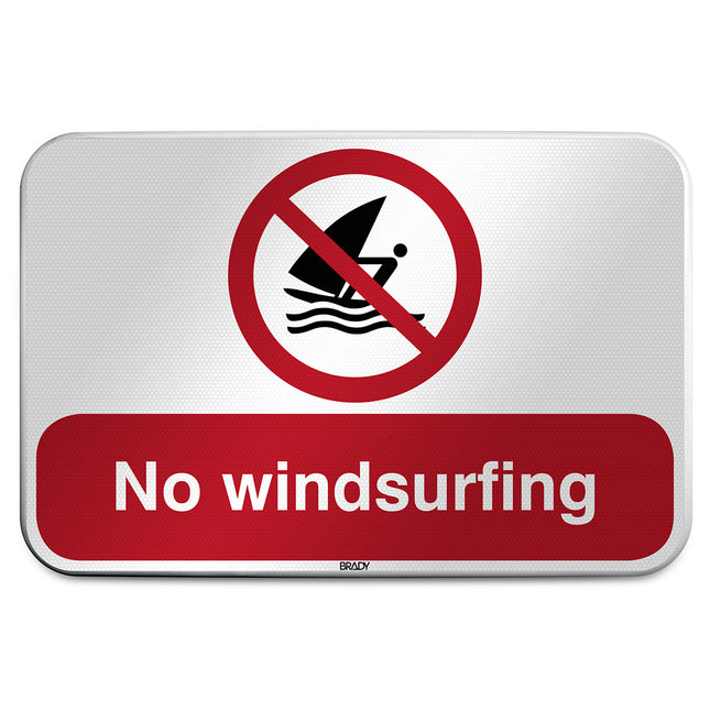 ISO Safety Sign  No windsurfing