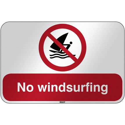 ISO Safety Sign  No windsurfing