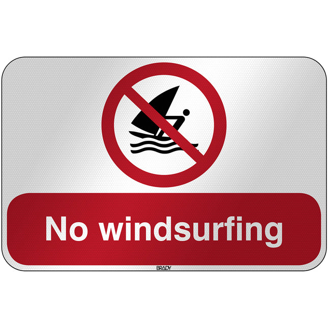 ISO Safety Sign  No windsurfing