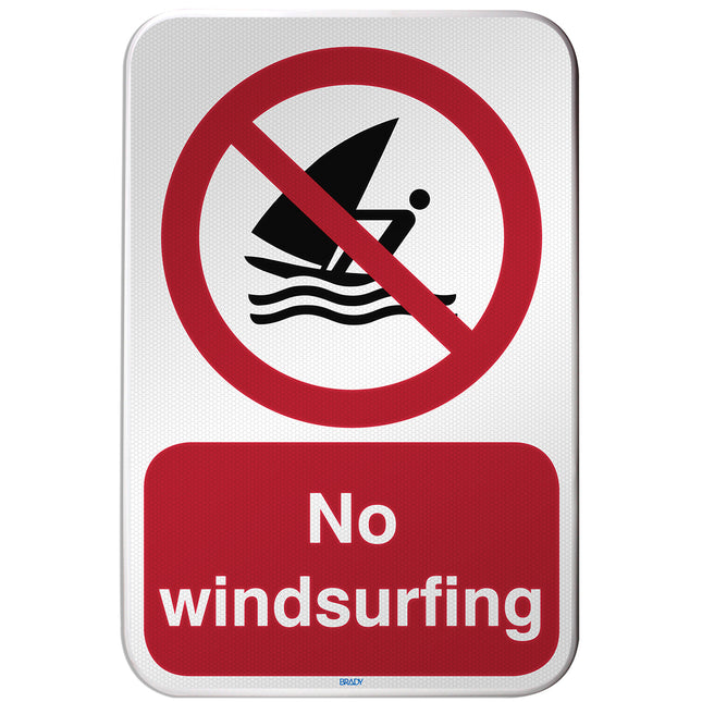 ISO Safety Sign  No windsurfing
