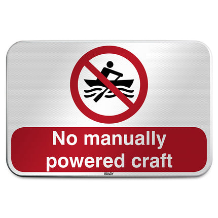 ISO Safety Sign  No manually powered craft