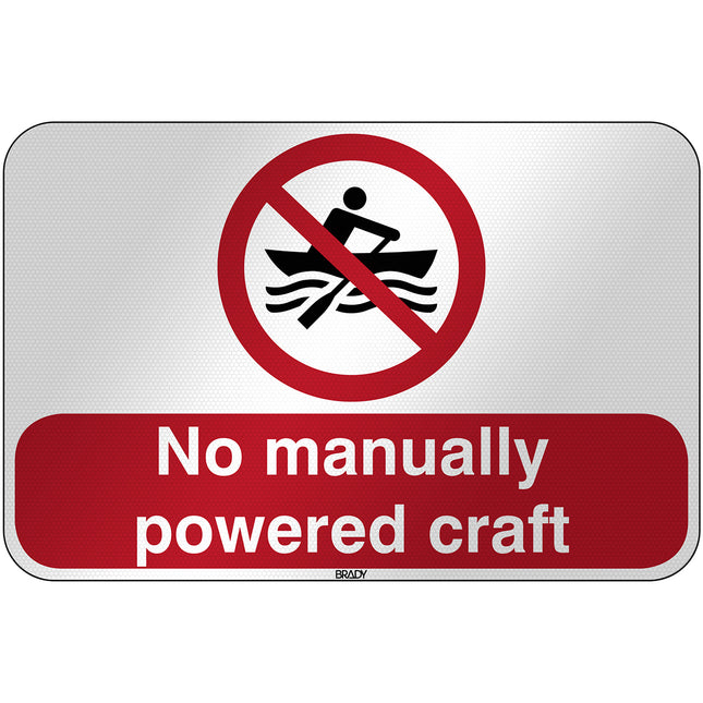 ISO Safety Sign  No manually powered craft