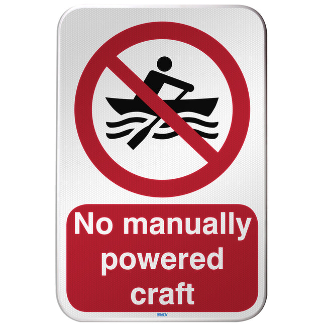 ISO Safety Sign  No manually powered craft
