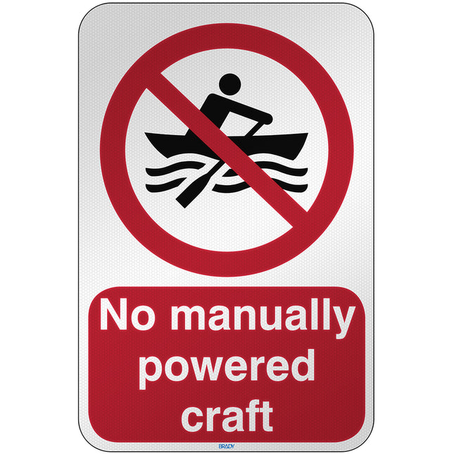 ISO Safety Sign  No manually powered craft