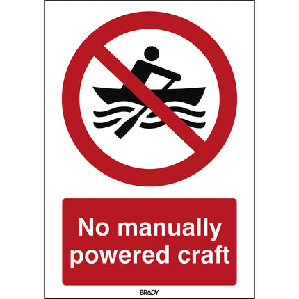 ISO Safety Sign  No manually powered craft