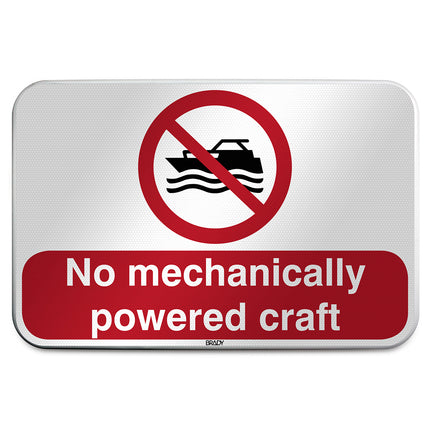 ISO Safety Sign  No mechanically powered craft