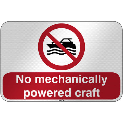 ISO Safety Sign  No mechanically powered craft