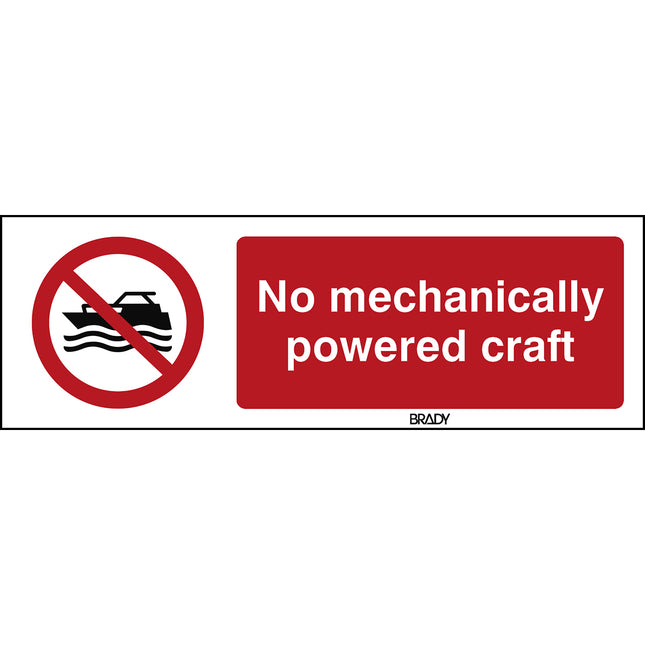 ISO Safety Sign  No mechanically powered craft